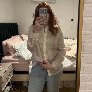 Semi sheer silk blouse